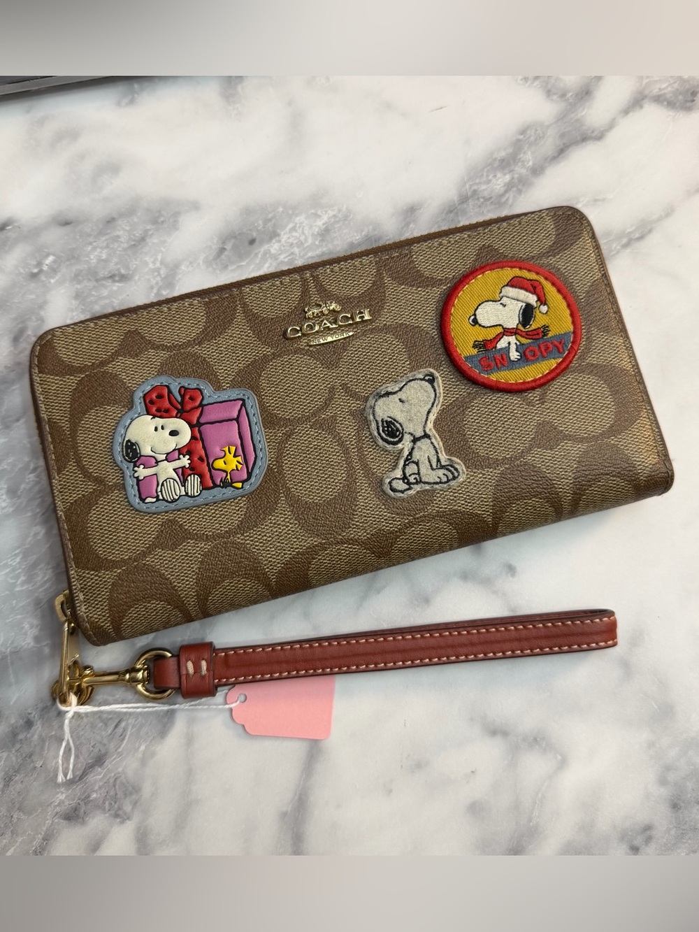 Coach Snoopy Peanuts Wristlet Wallet